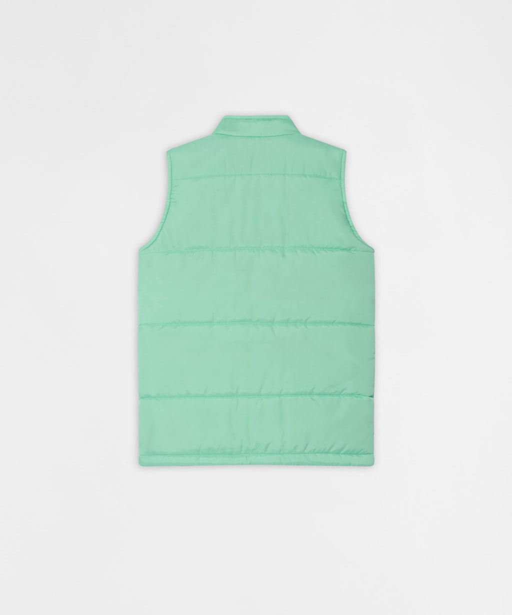 Fresh Start Kid's Reversible Puffer Vest - Sage