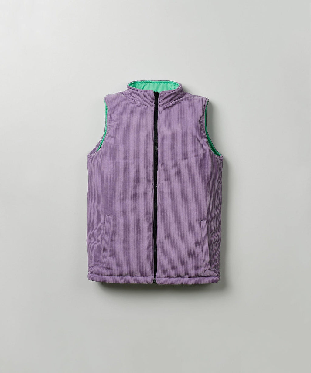 Fresh Start Kid's Reversible Puffer Vest - Sage