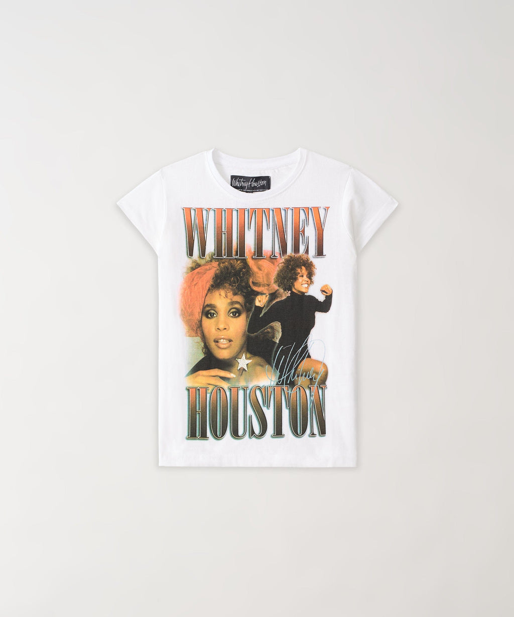 Kids Whitney Houston Short Sleeve Tee - White