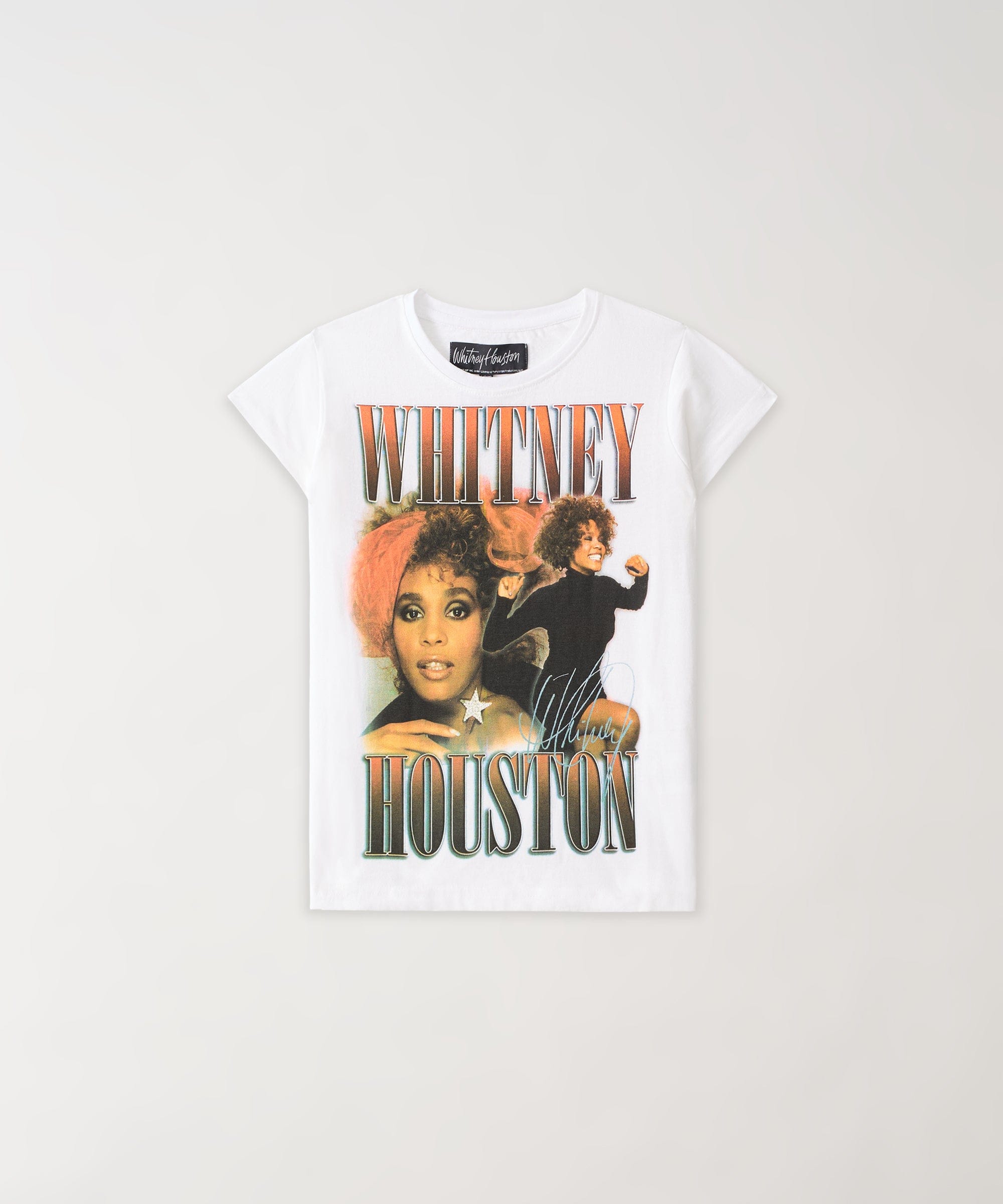 Kids Whitney Houston Short Sleeve Tee - White