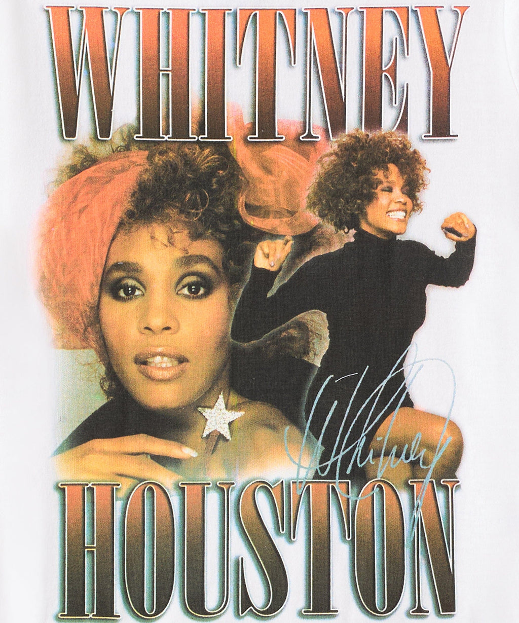 Kids Whitney Houston Short Sleeve Tee - White