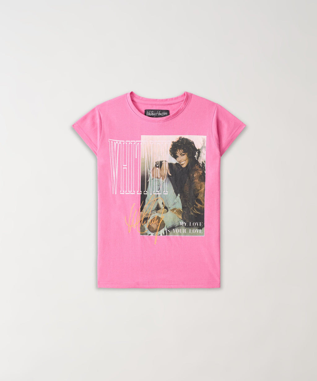 Kids Whitney Houston Short Sleeve Tee - Pink