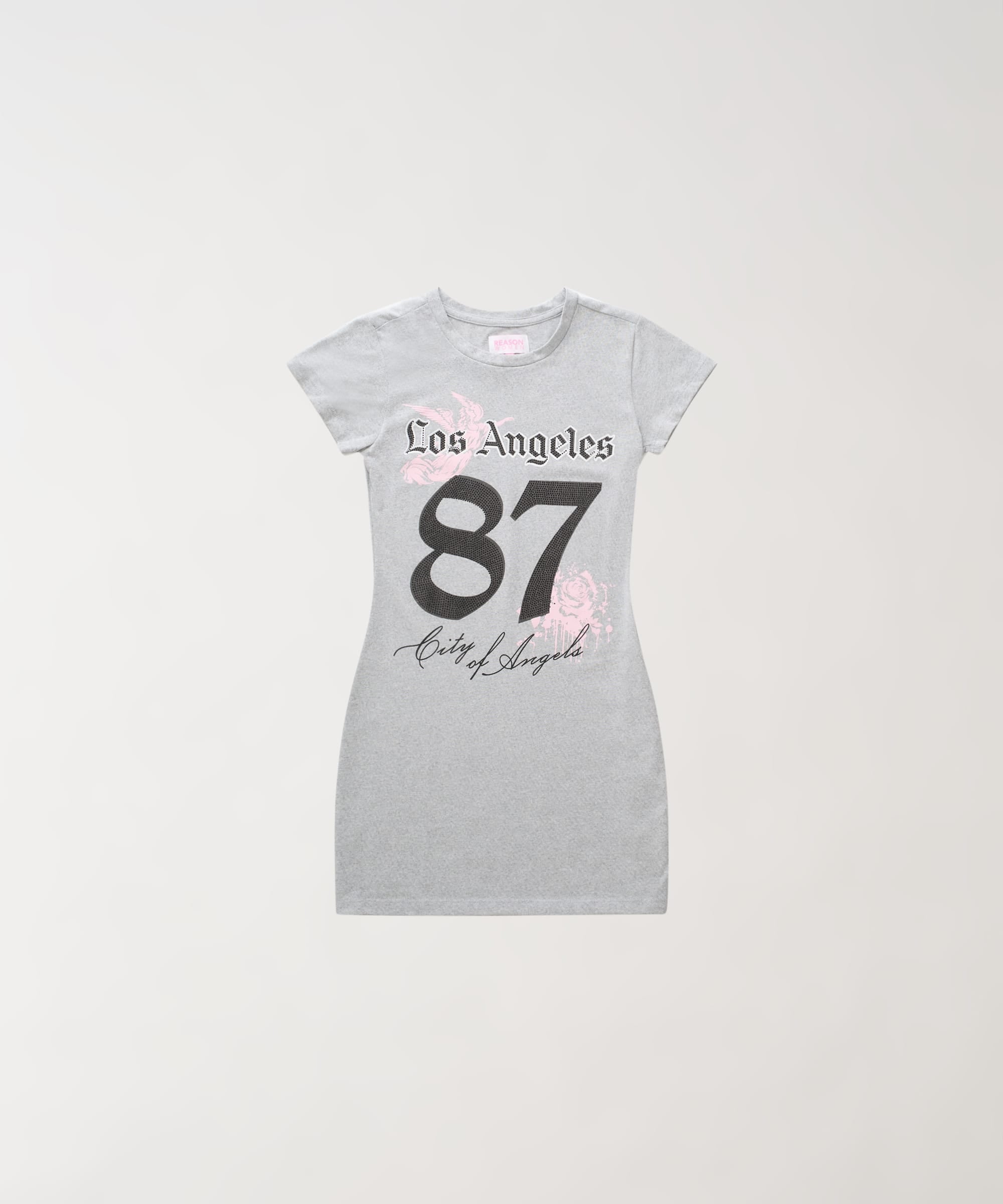 LA Angels Graphic Bodycon Women's Dress - Grey
