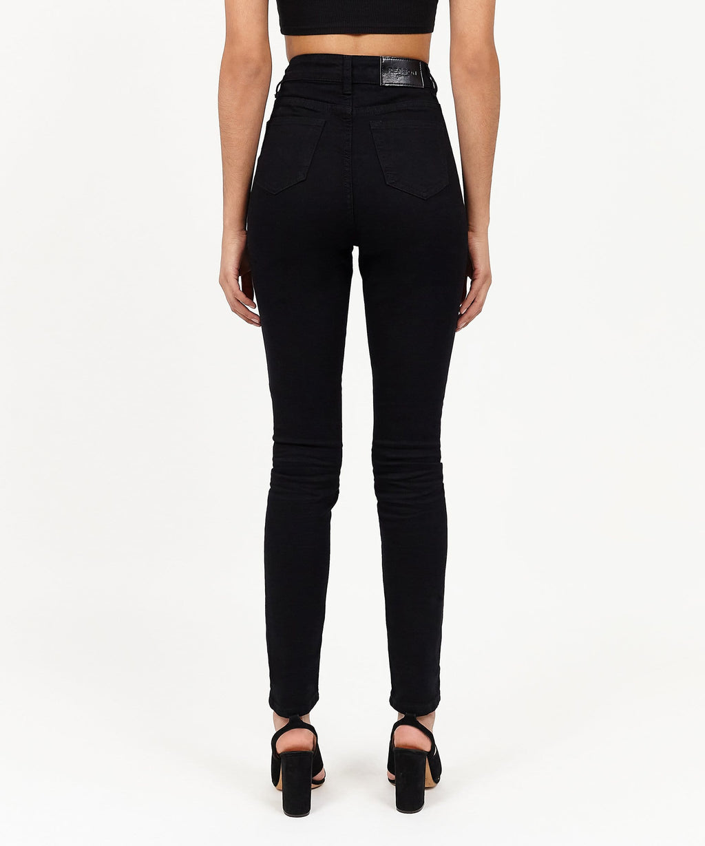 Isabella Women's High-Waist Super Skinny Jeans - Black
