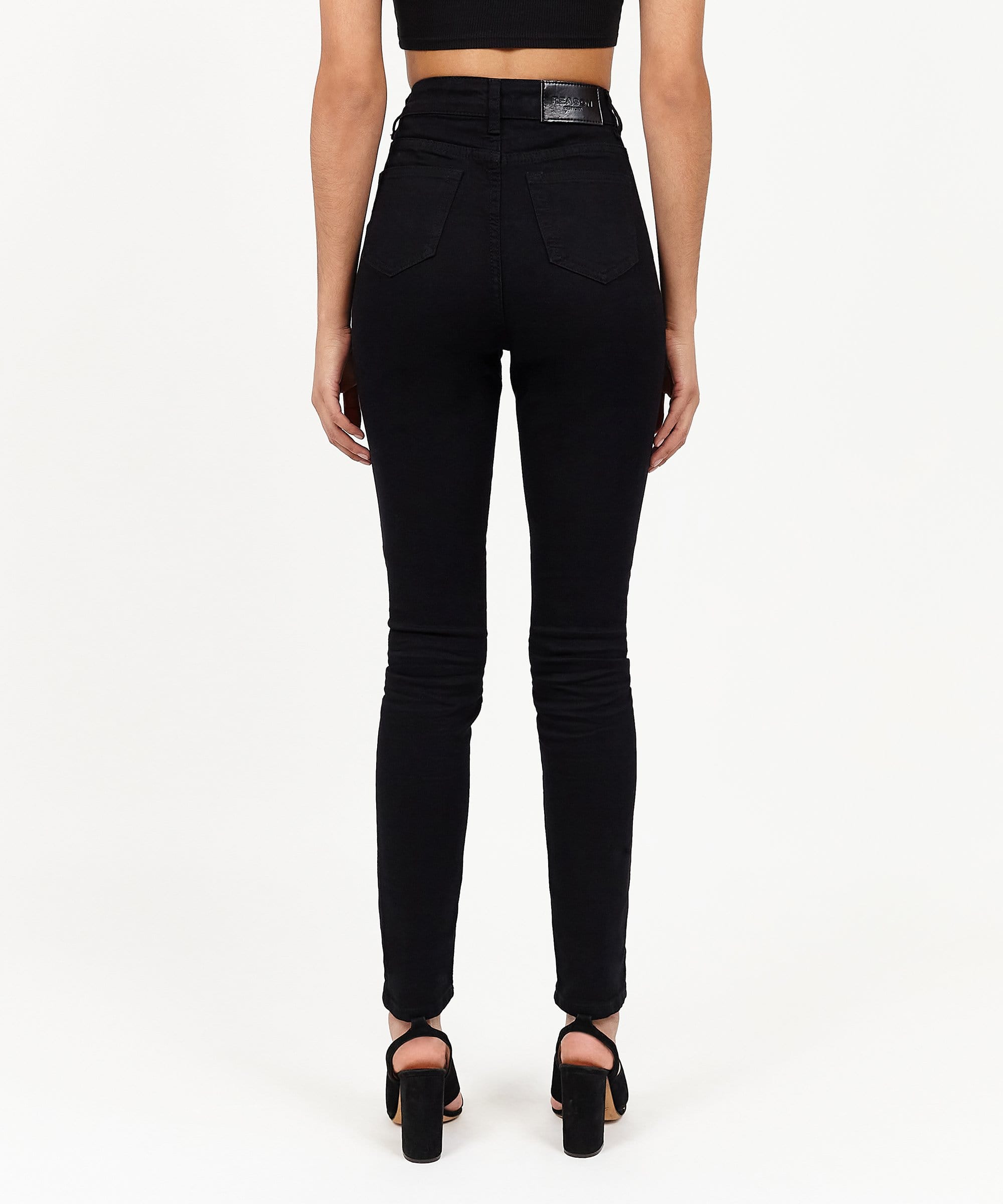 Isabella Women's High-Waist Super Skinny Jeans - Black