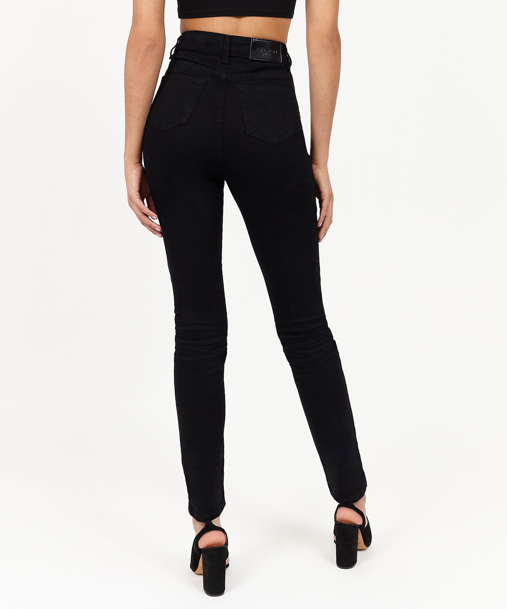 Isabella Women's High-Waist Super Skinny Jeans - Black