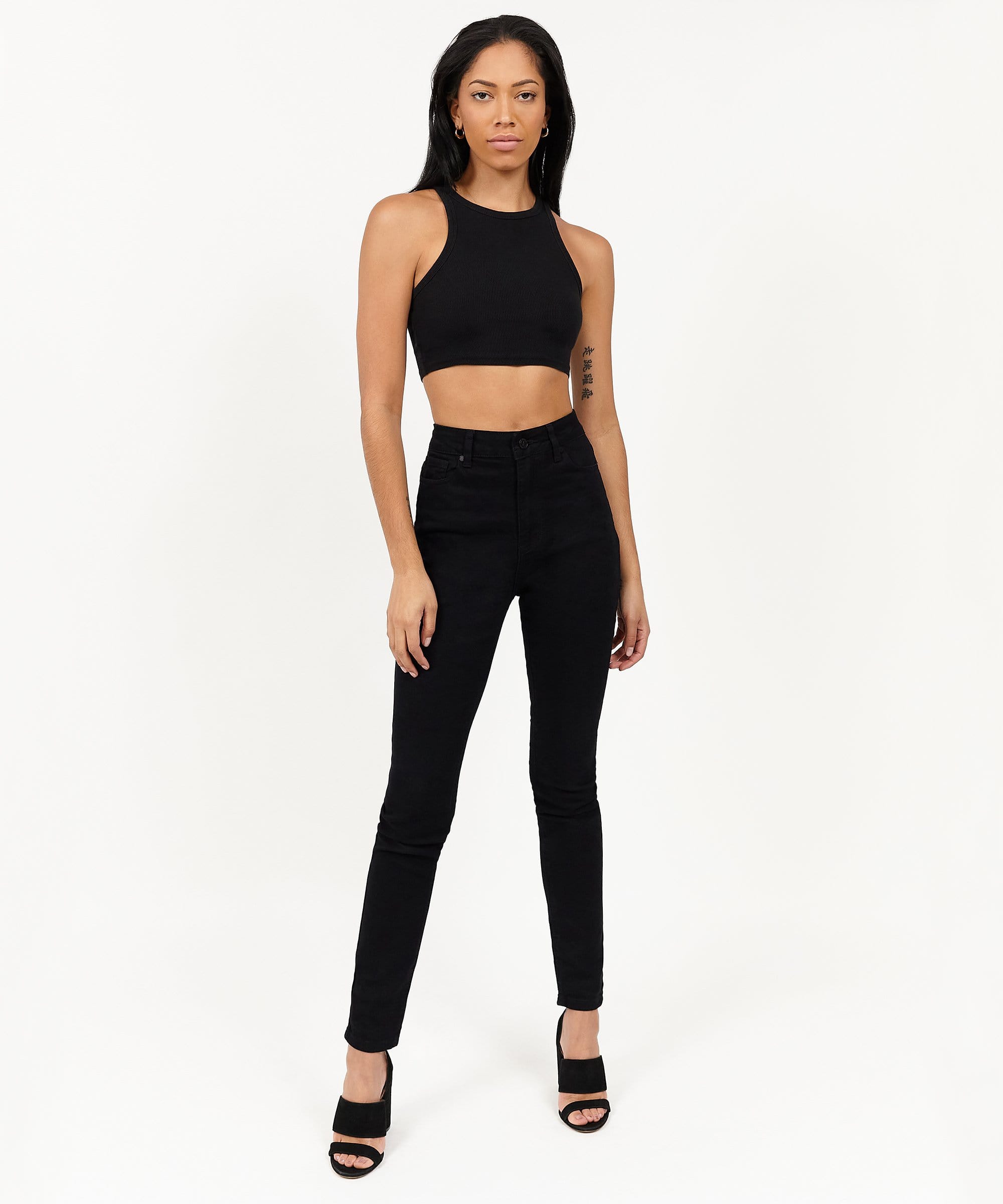 Isabella Women's High-Waist Super Skinny Jeans - Black