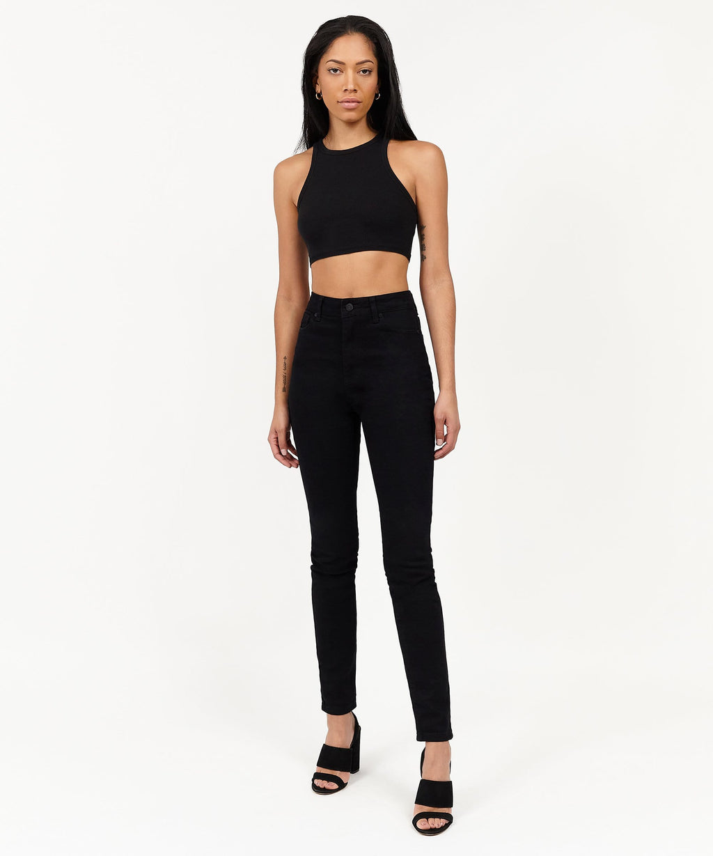 Isabella Women's High-Waist Super Skinny Jeans - Black
