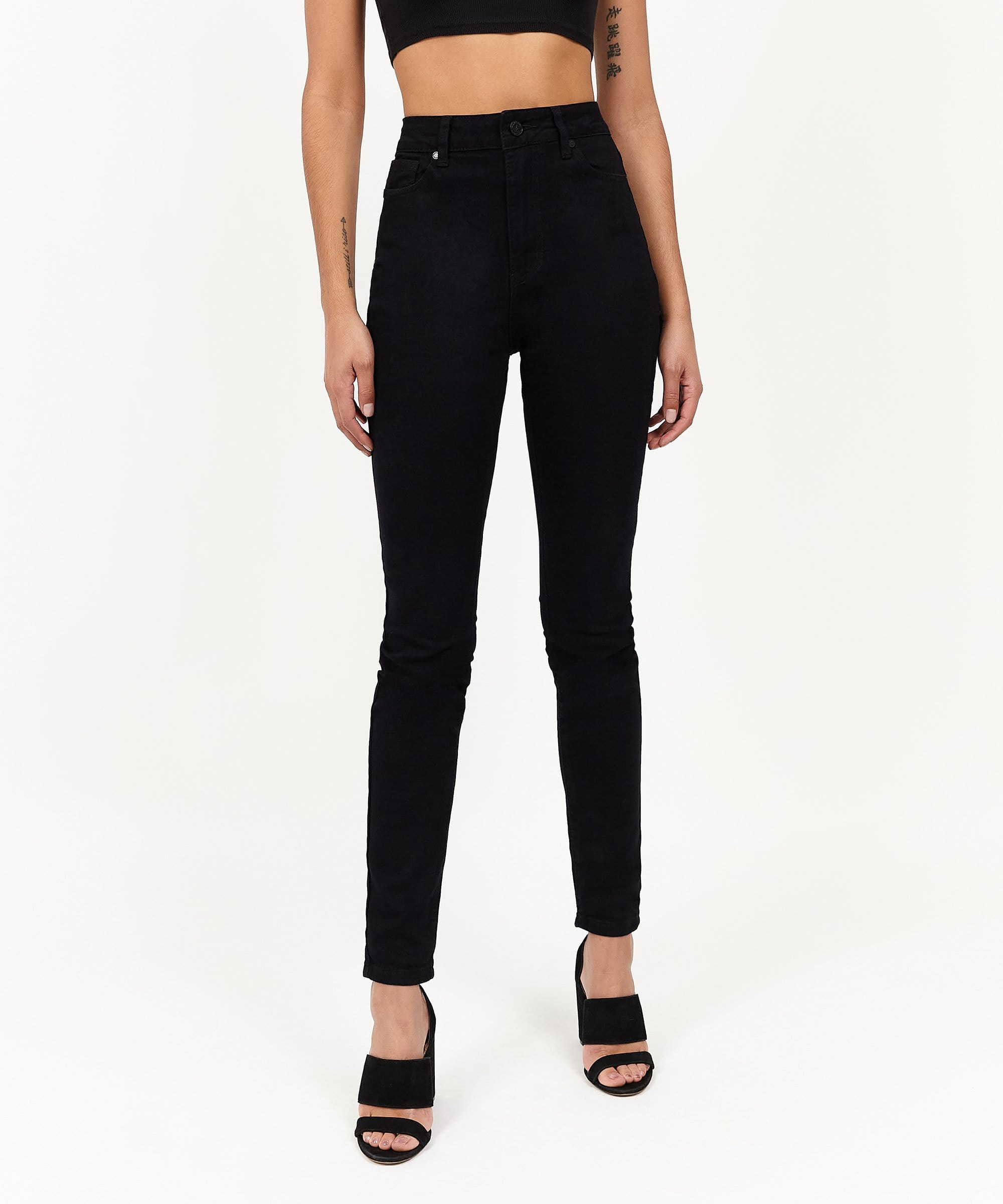 Isabella Women's High-Waist Super Skinny Jeans - Black
