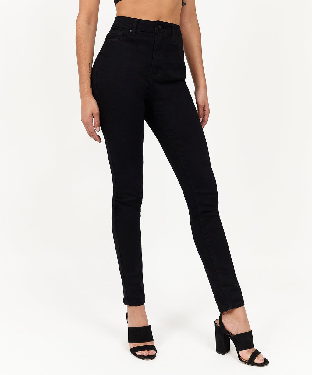 Isabella Women's High-Waist Super Skinny Jeans - Black