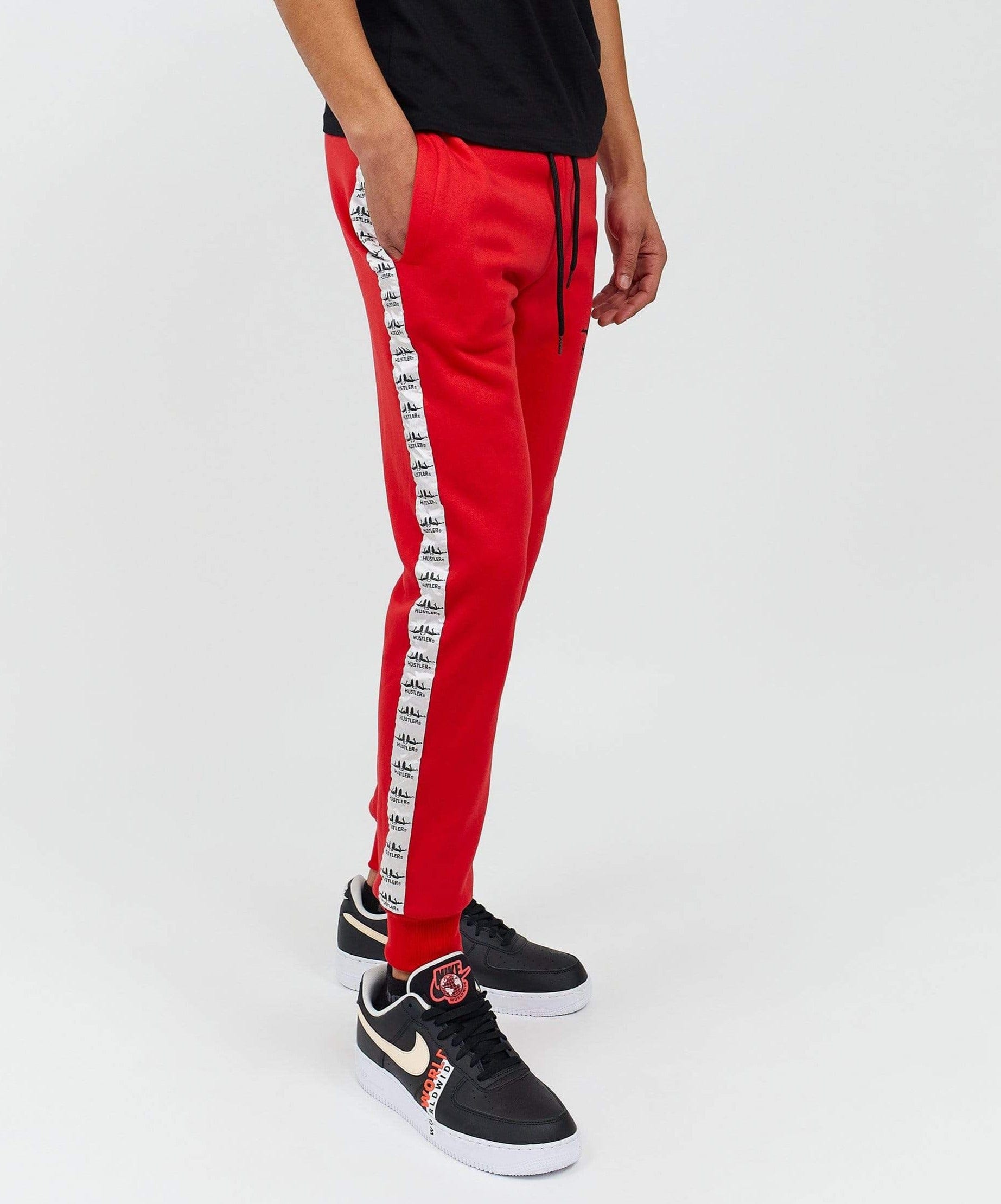 Hustler Girl Logo Joggers - Red