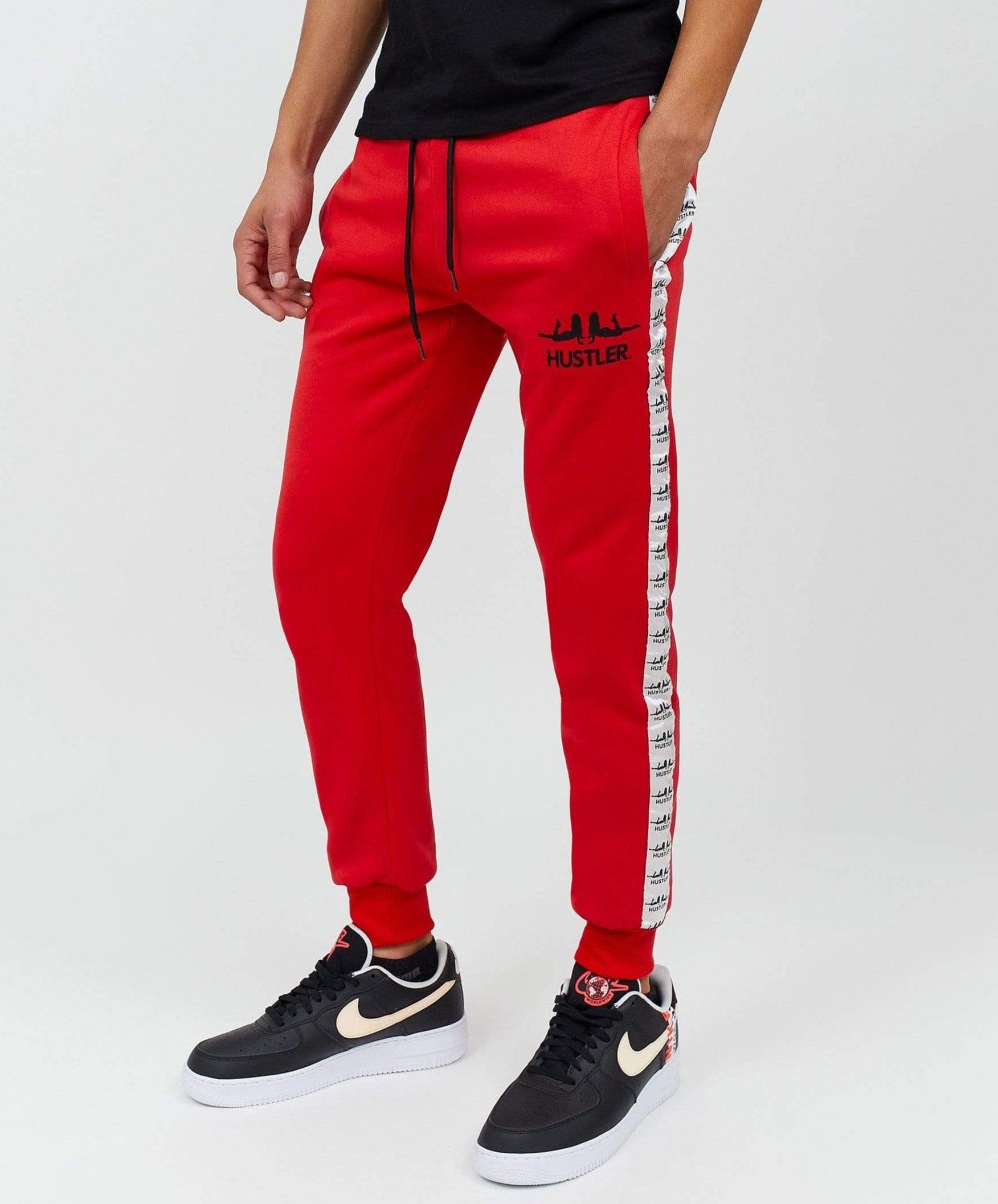 Hustler Girl Logo Joggers - Red