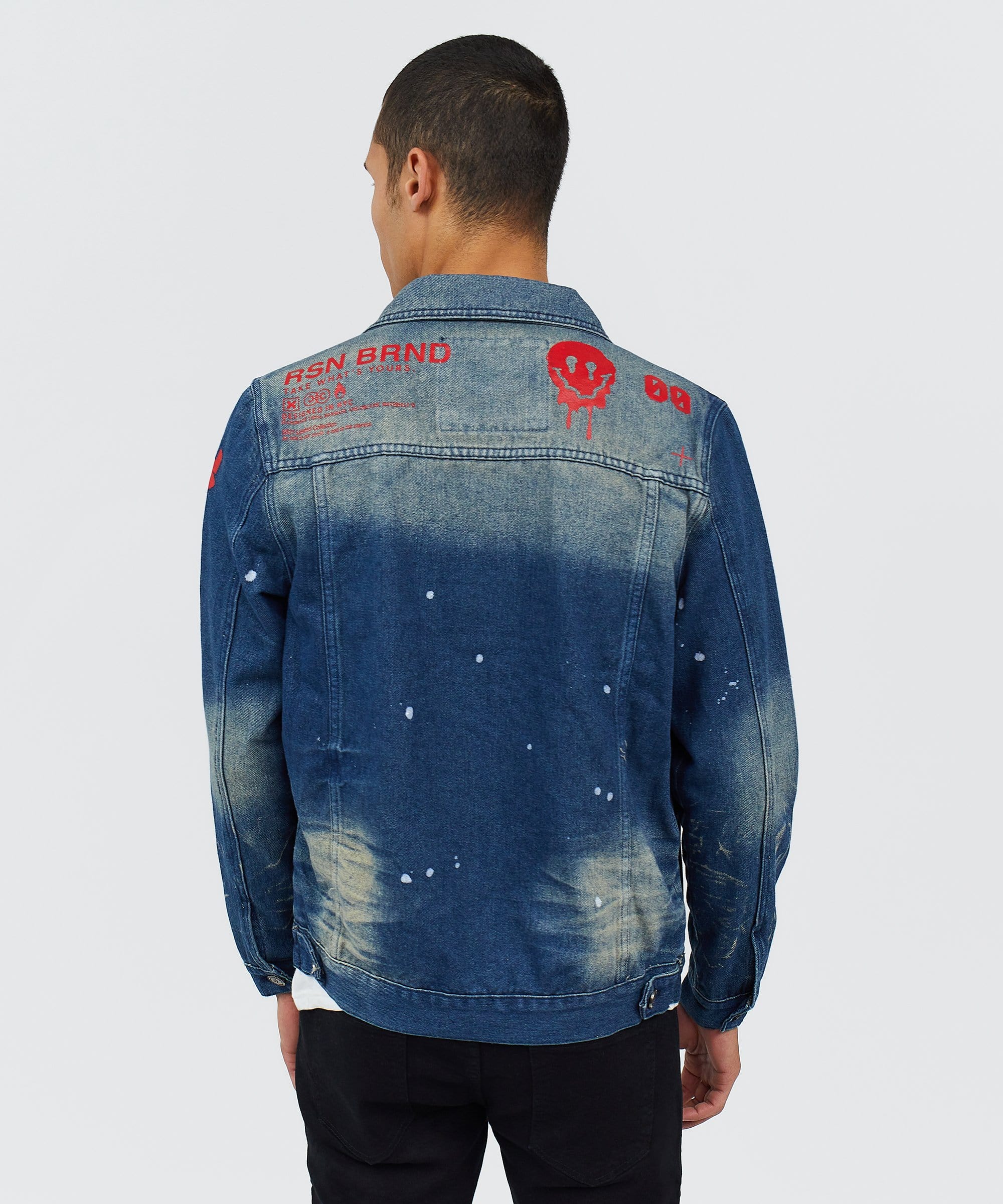 Indigo Fire Denim Jacket - Blue