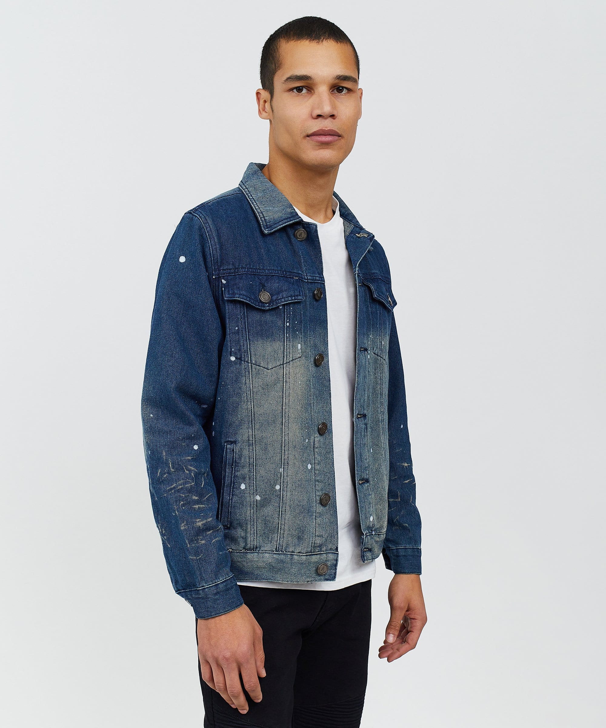 Indigo Fire Denim Jacket - Blue