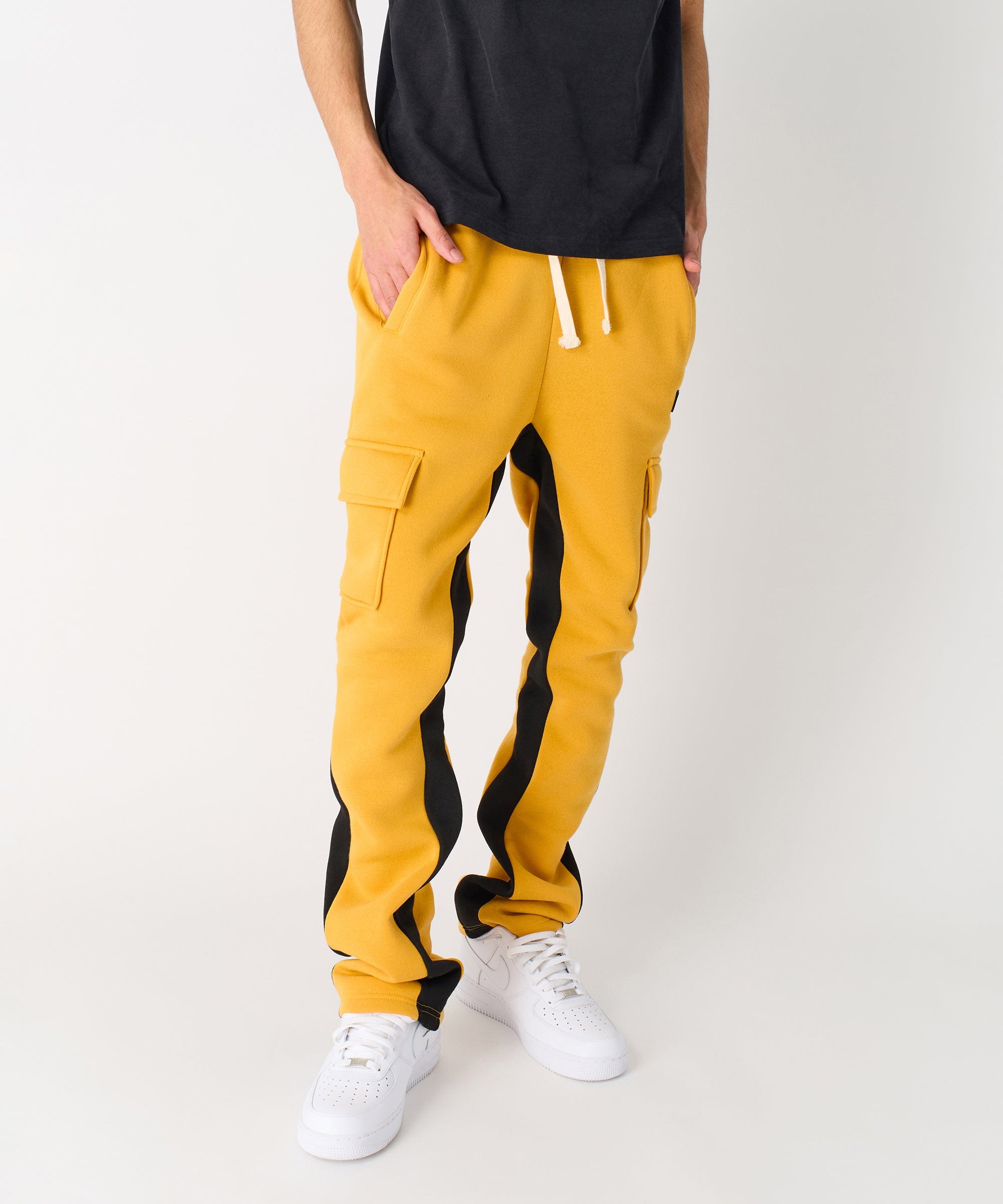 Flare Stacked Fleece Sweatpants - Timber