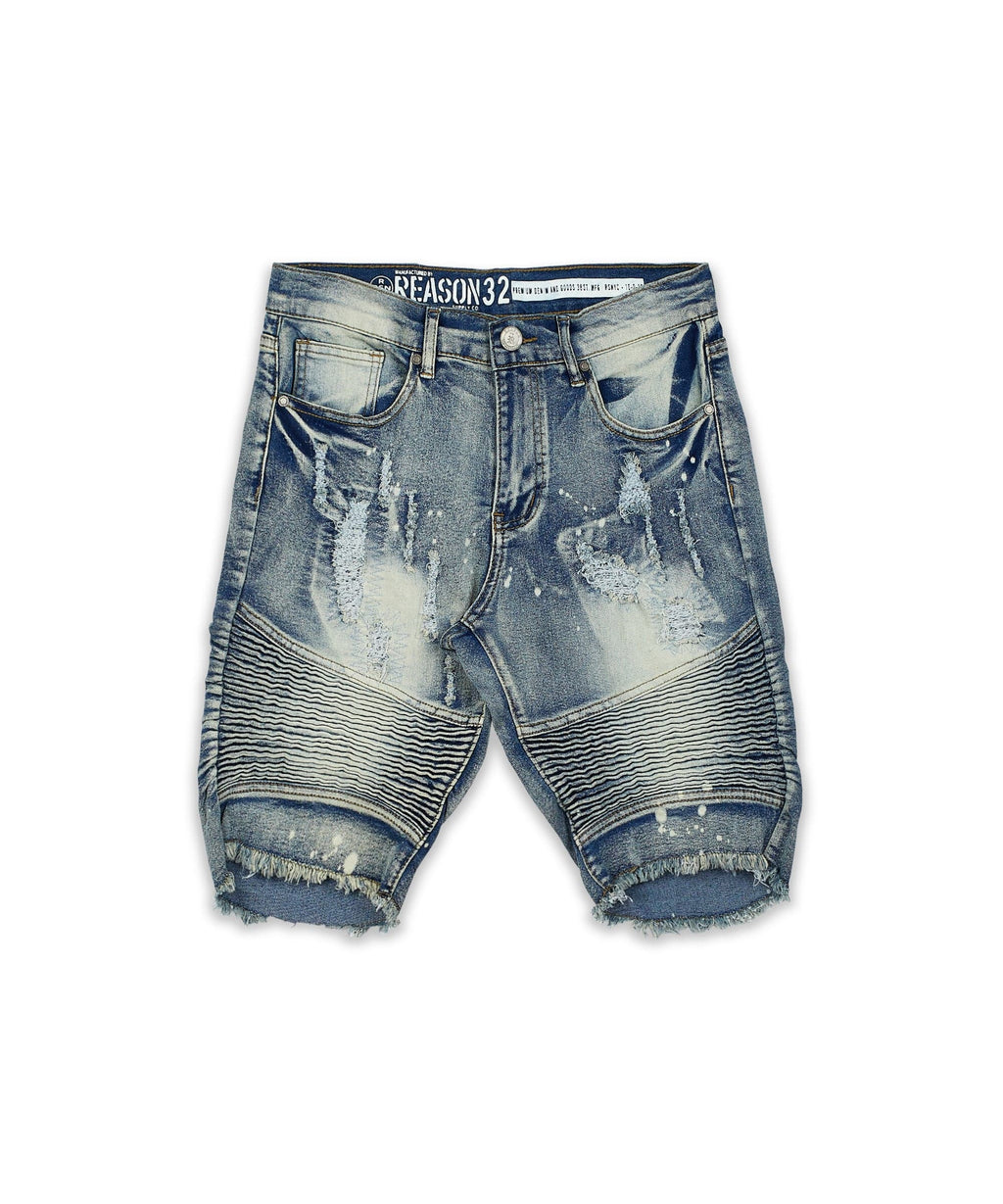 Kids Mini Hiram Denim Shorts - Blue