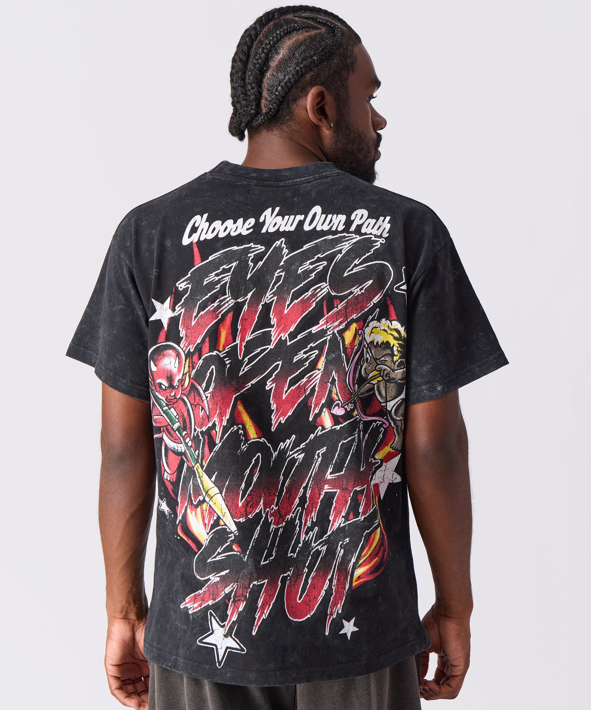 Move In Silence Washed Short Sleeve Tee - Black