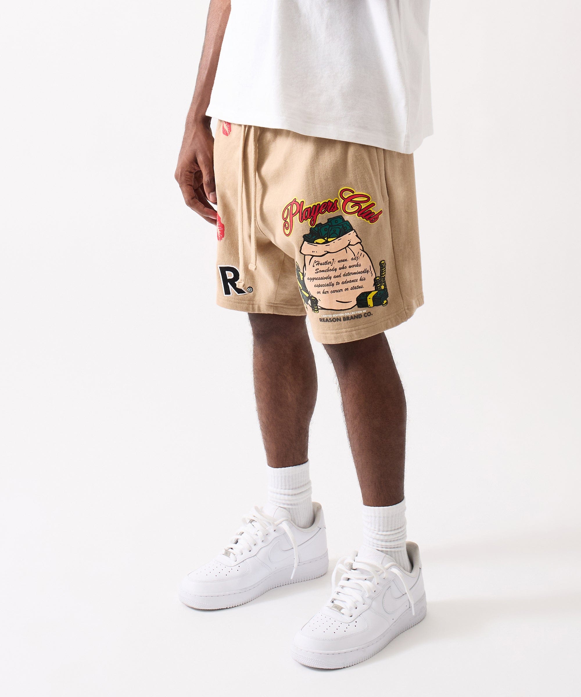 Hustler Players Club Fleece Short - Clay