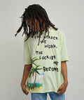 Luckier We Become Box Tee - Olive Green