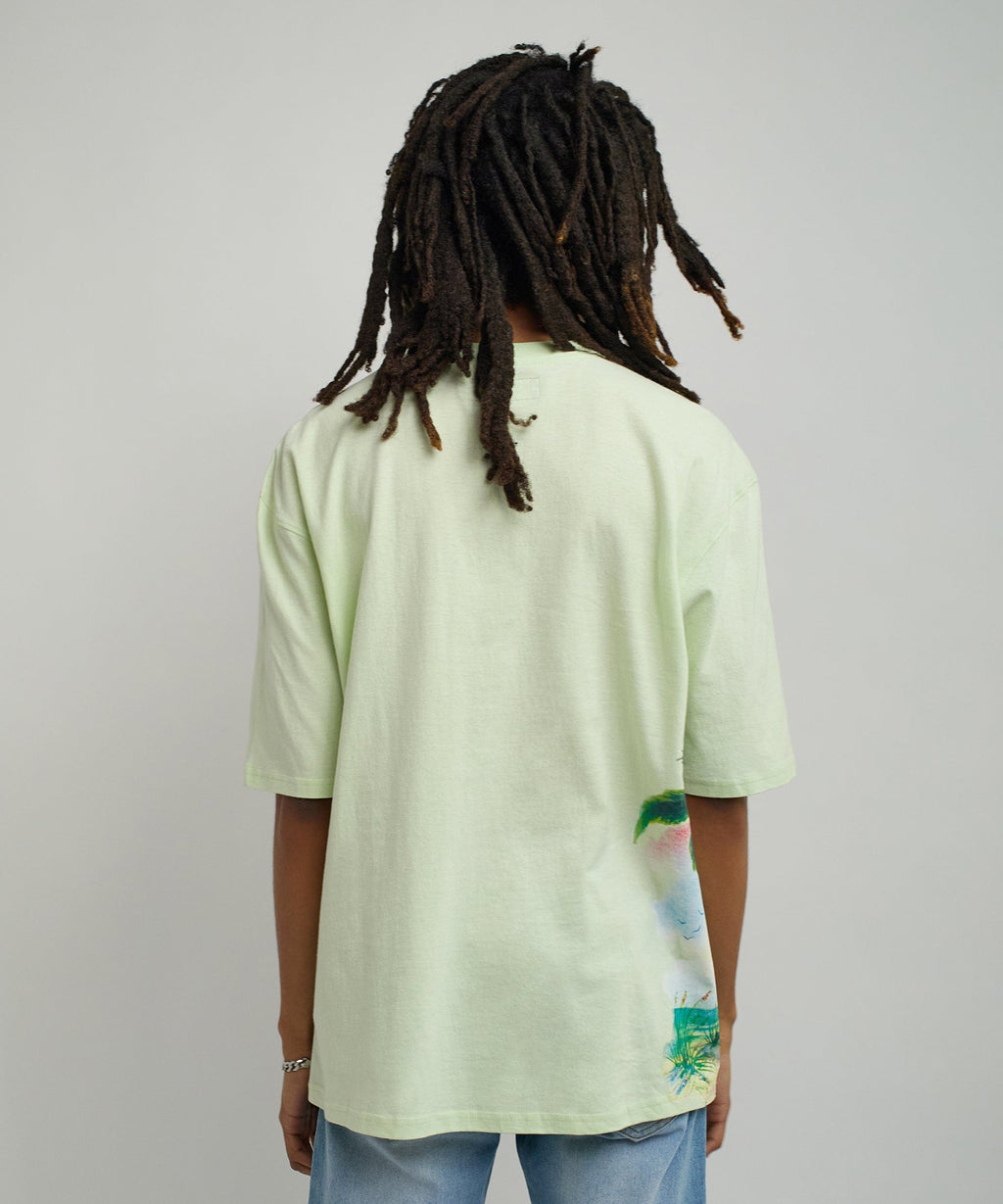 Luckier We Become Box Tee - Olive Green